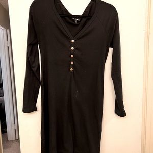 Fashion nova black long sleeve dress